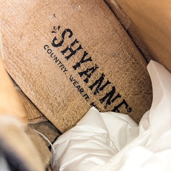 Shyanne Women Country Western Cowgirl Distress Taupe Leather Ankle Boots sz 6.5 - Picture 6 of 7